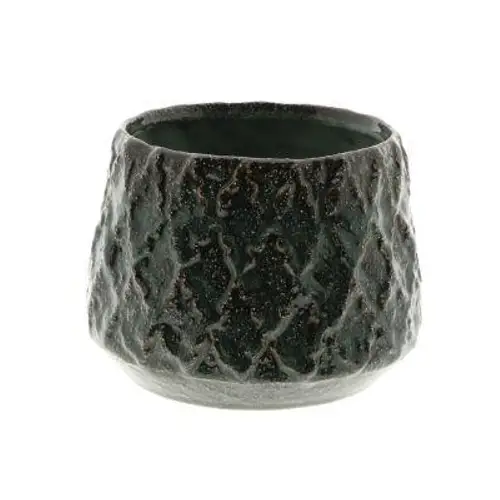 Keramik Übertopf Zaria dunkel blau D16.5cm H12cm