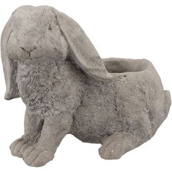 Übertopf Hase Stein grau 25x15x21cm