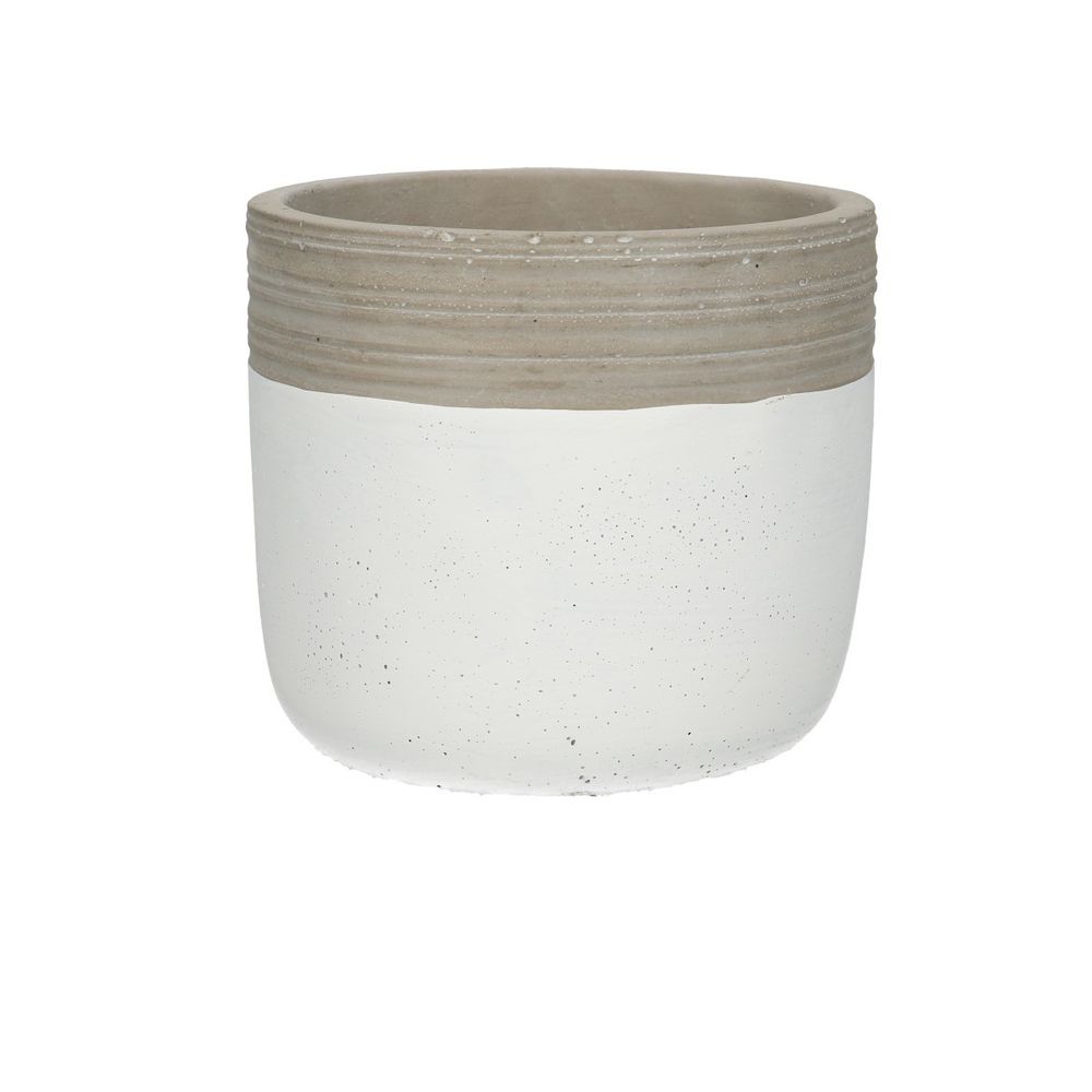 Keramik Übertopf Berlin weiss D12.5cm H11cm