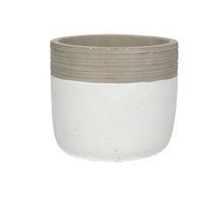 Keramik Übertopf Berlin weiss D12.5cm H11cm