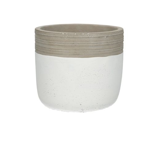 Keramik Übertopf Berlin weiss D12.5cm H11cm