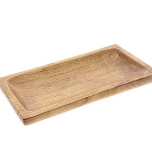 Holz Schale braun 38.5x18.5x04cm