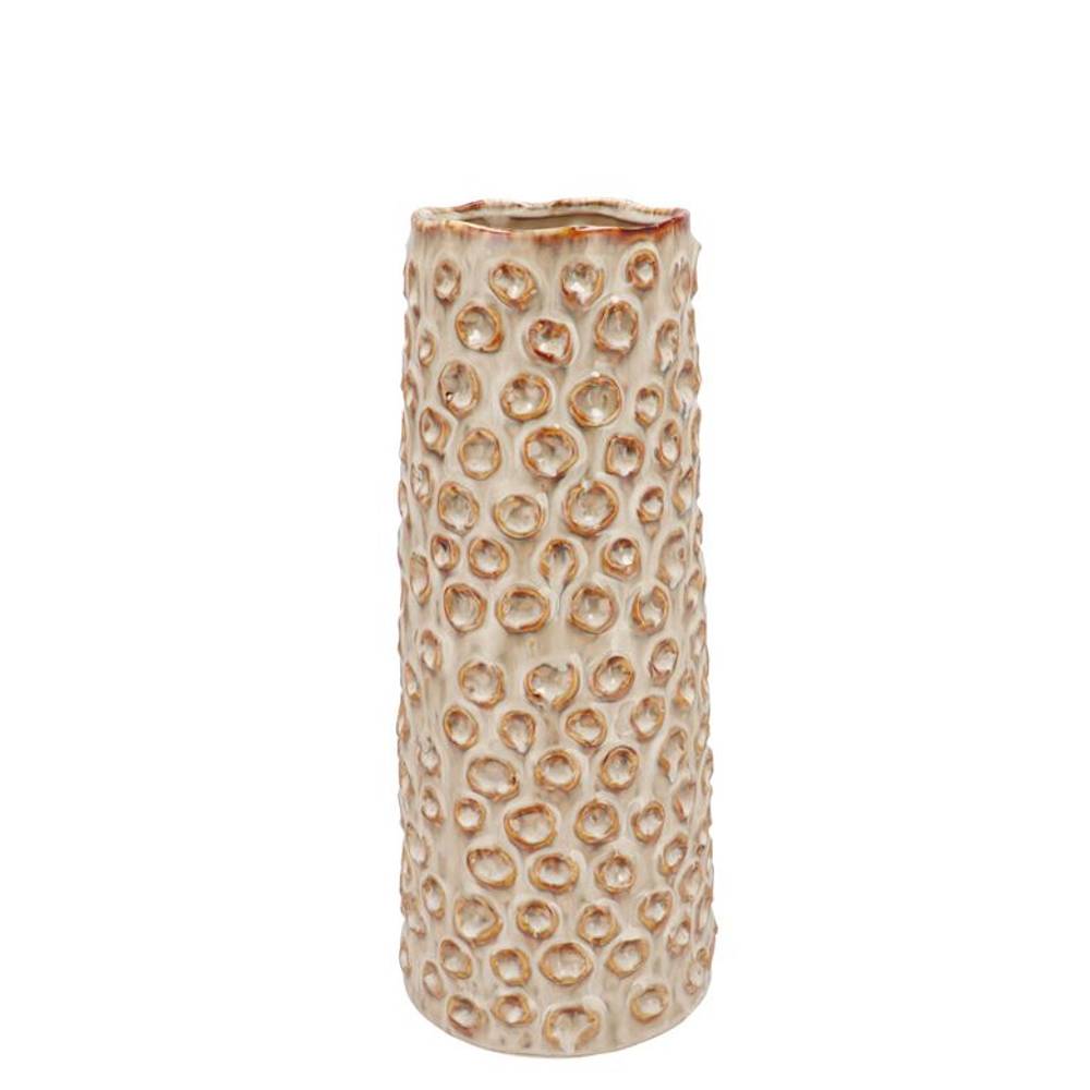 Keramik Vase Alora sand 14x14x28cm