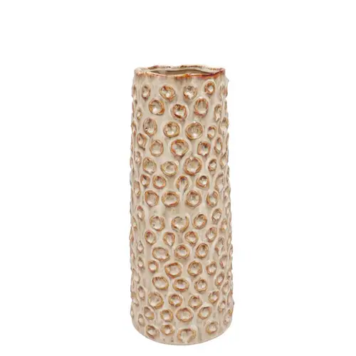 Keramik Vase Alora sand 14x14x28cm