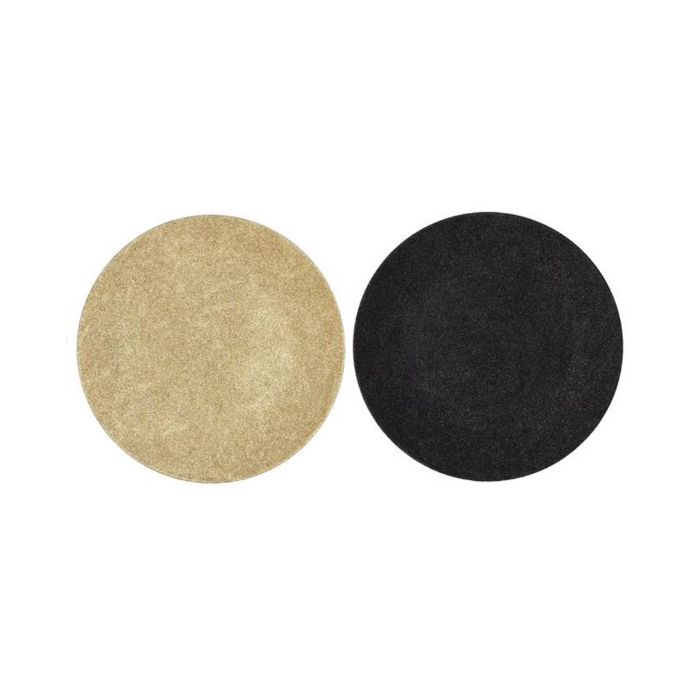 Melamine Teller schwarz gold rund 18x18x2cm