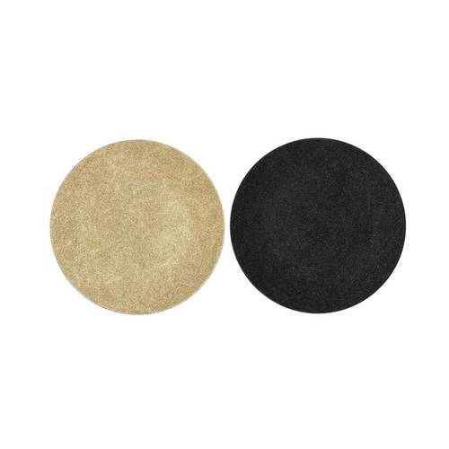 Melamine Teller schwarz gold rund 18x18x2cm