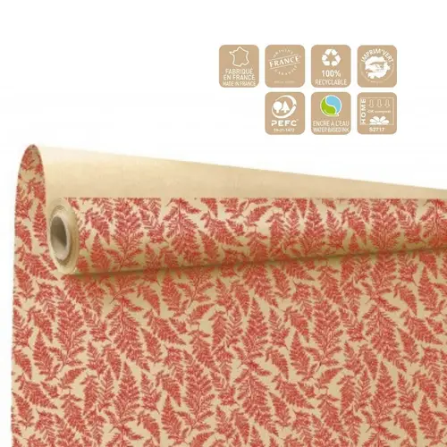 Papier Rolle 80cm Cyrielle rot 40cm