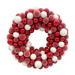 Wreath Ball rot/weiss D25cm