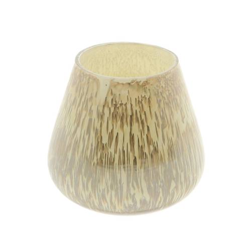 Teelicht Perle creme D10cm H10cm