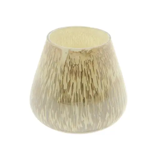 Teelicht Perle creme D10cm H10cm