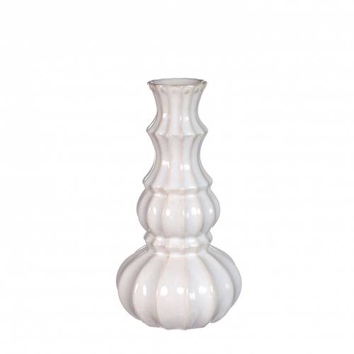 Keramik Vase Delphi weiss D02/09cm H16.5cm