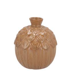 Keramik Vase Milou Eichel sand 08x08x10cm