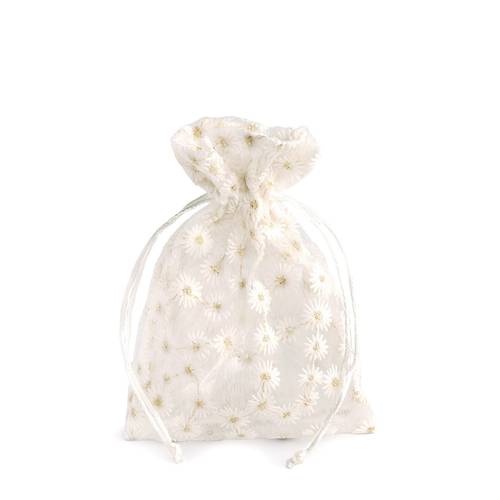 Tasche Daisy weiss D13cm H18cm