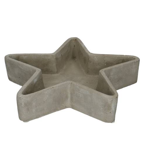 Keramik Stern grau D25cm H05cm