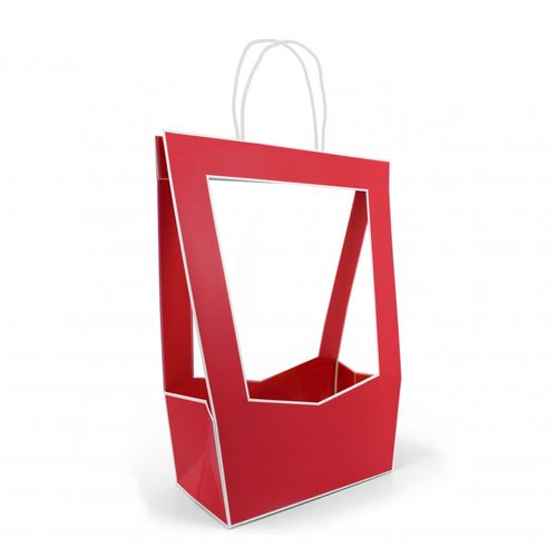 Tasche Médaillon rot 23x14x38cm