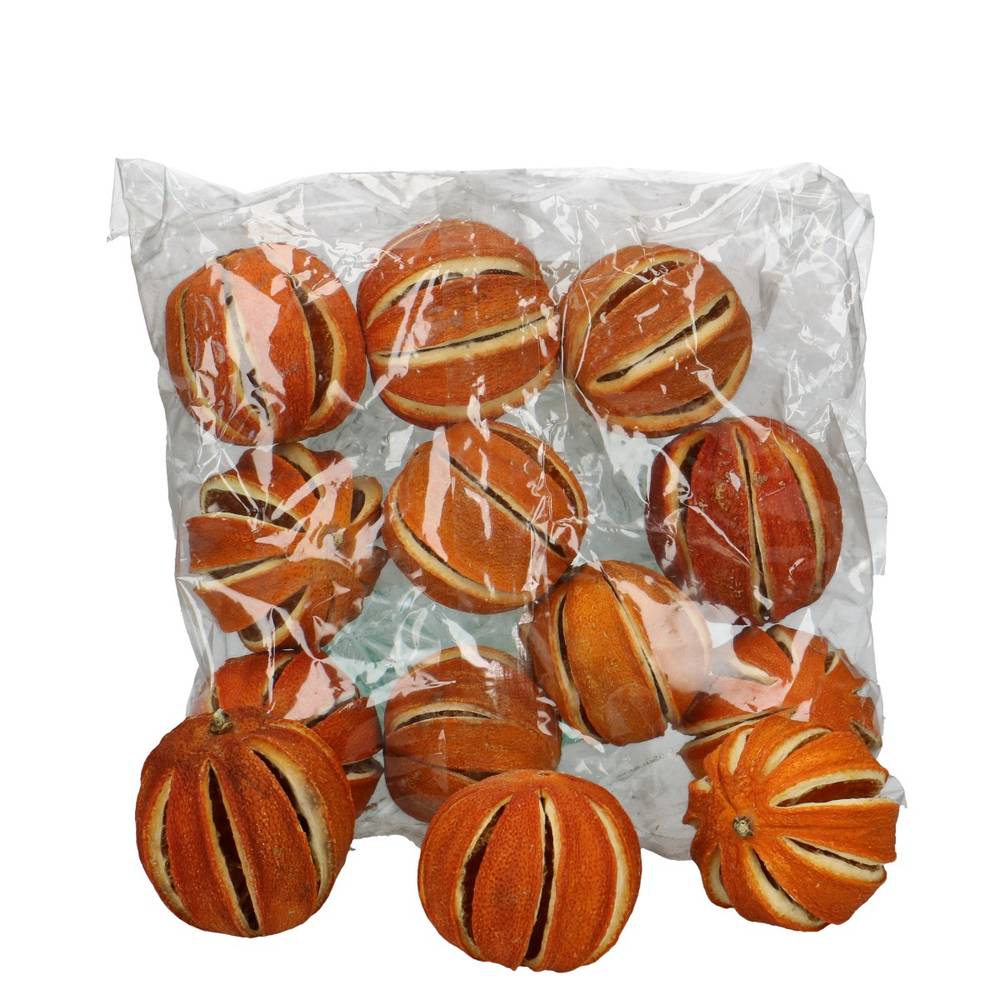 Trocken Apfelsinenfrüchte orange D04cm 250gr