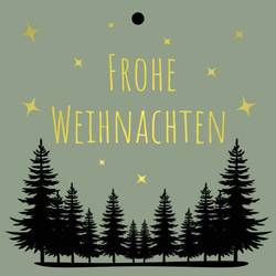 Karte Weihnachten grün 07x07cm x20