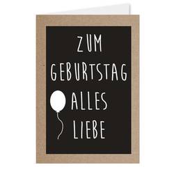 Karte Geburtstag schwarz  X12