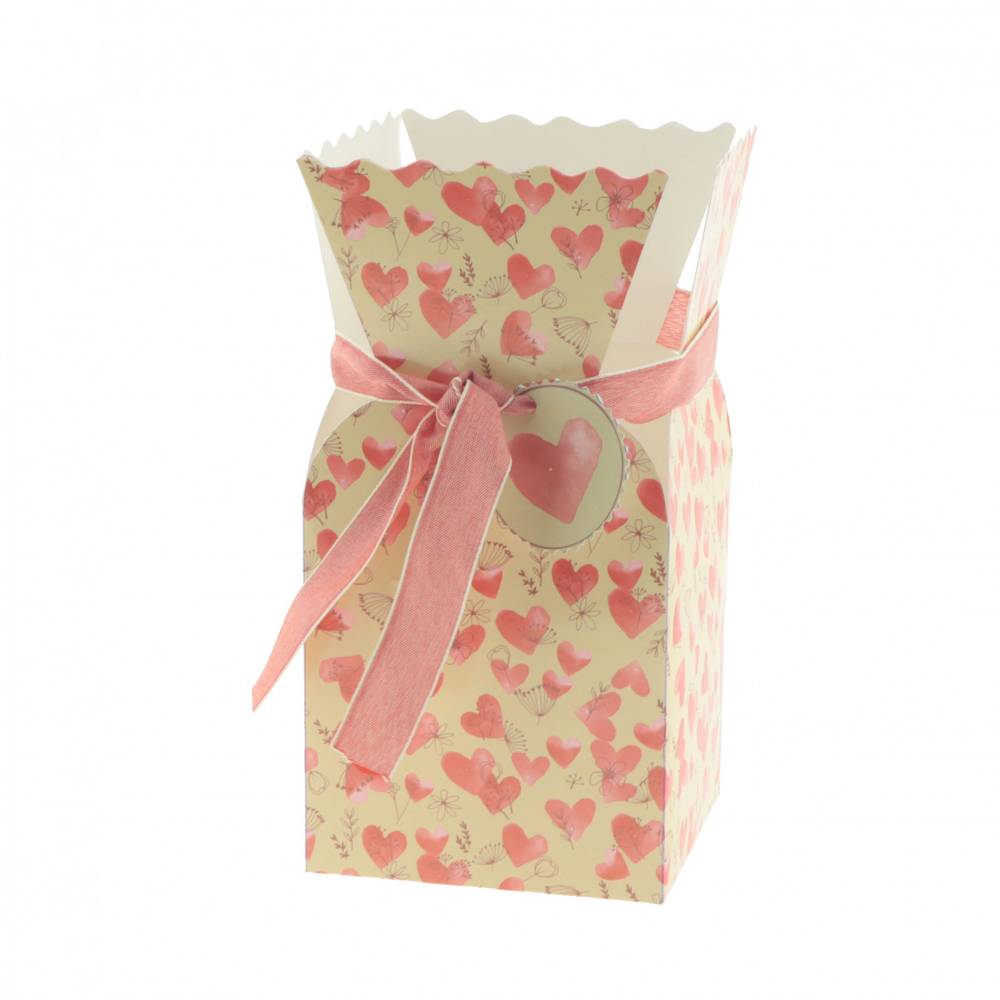 Strausstasche Lovemix rosa D13cm H26cm