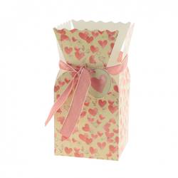 Strausstasche Lovemix rosa D13cm H26cm