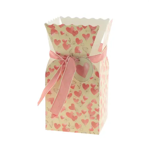 Strausstasche Lovemix rosa D13cm H26cm