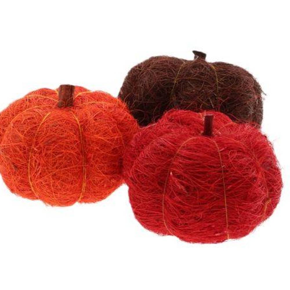 Deko Kürbis orange mix D12cm x3
