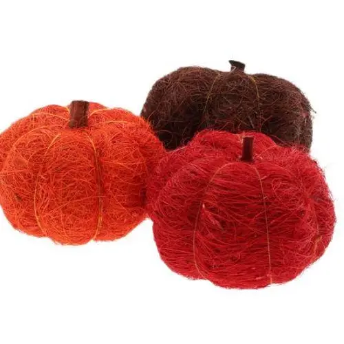 Deko Kürbis orange mix D12cm x3