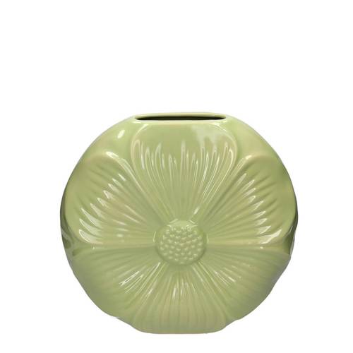 Keramik Vase Petal hell grün 22x06x21cm