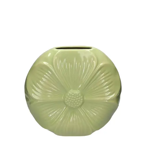 Keramik Vase Petal hell grün 22x06x21cm