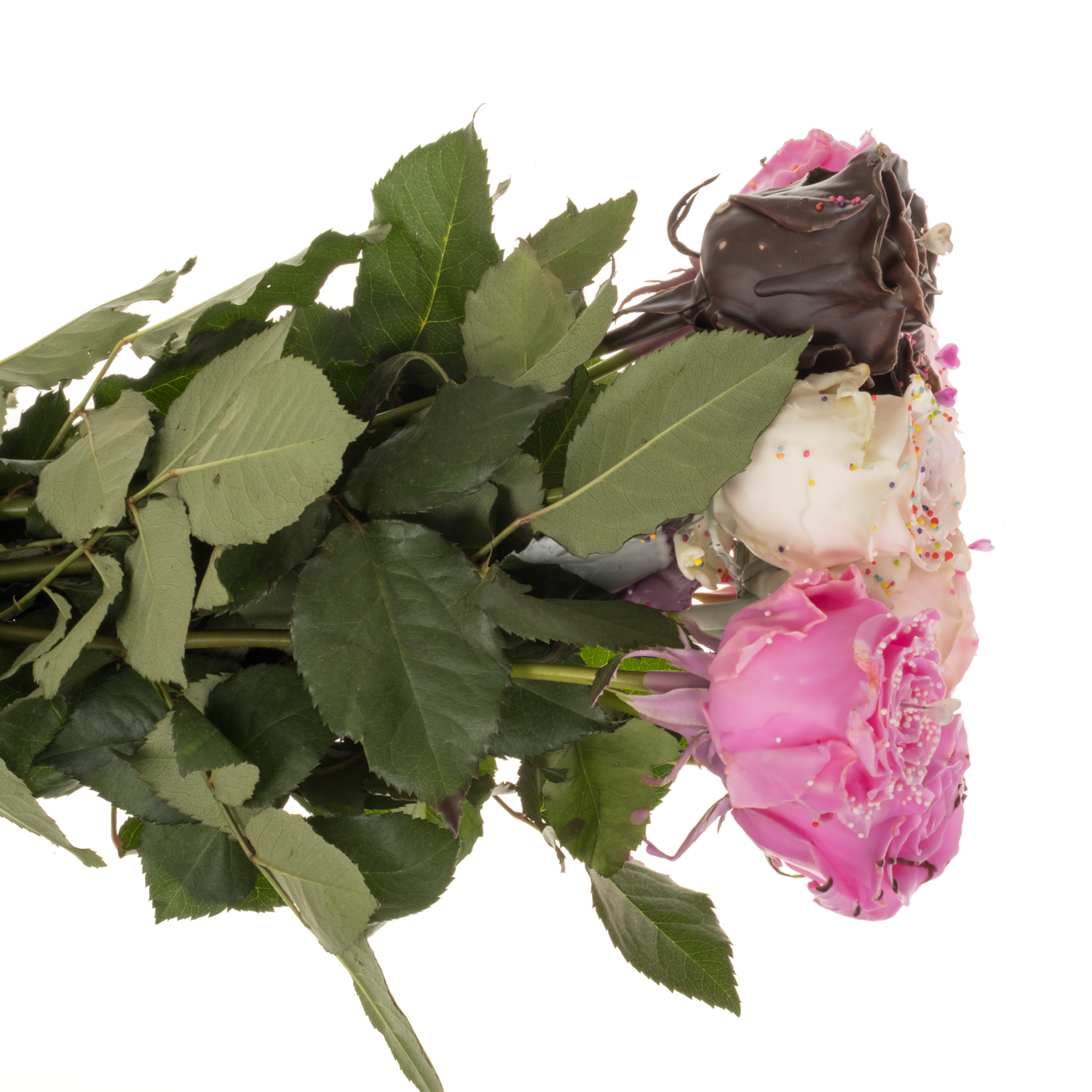 Rose wachs mix Choco Dream duftend 70cm