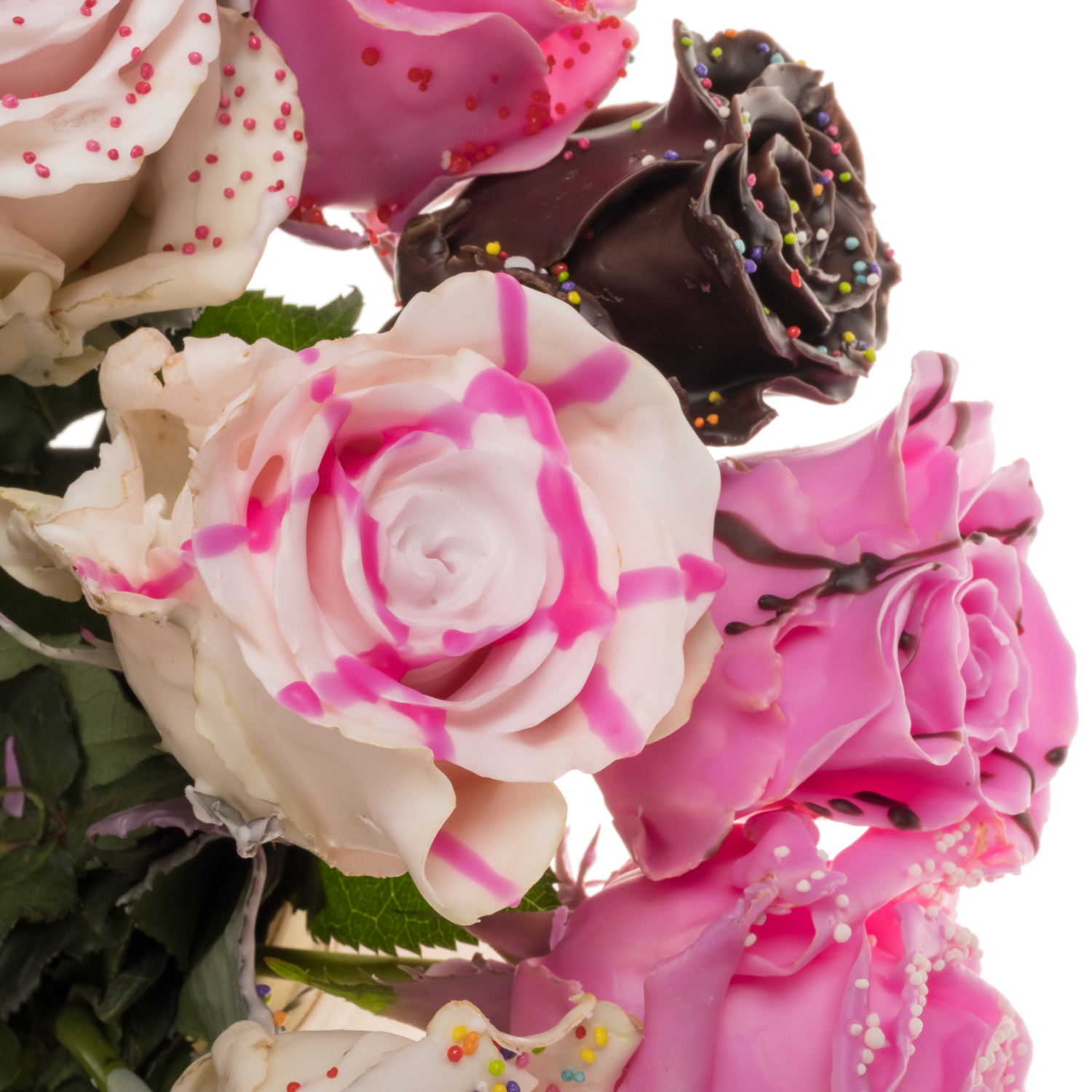 Rose wachs mix Choco Dream duftend 70cm