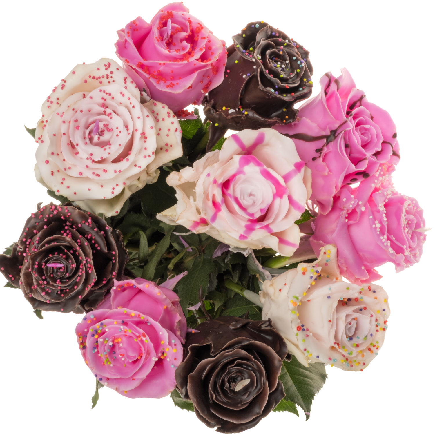 Rose wachs mix Choco Dream duftend 70cm