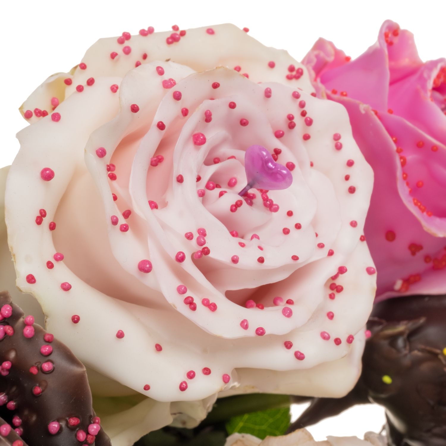 Rose wachs mix Choco Dream duftend 70cm