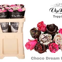 Rose wachs Choco Dream mix 70cm duftend