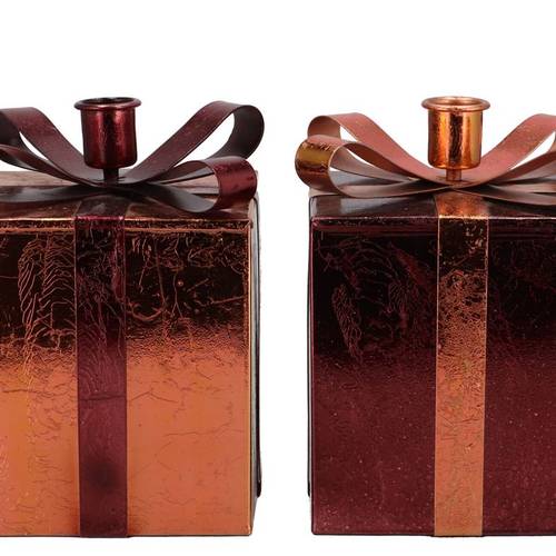 Kerzenständer Glam mix braun 12x17cm