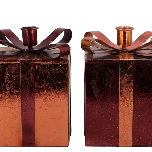 Kerzenständer Glam mix braun 12x17cm