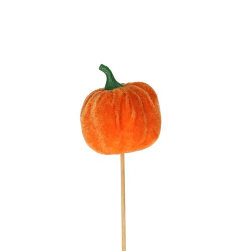 Kürbis auf Stab orange Velvet D06cm l50cm