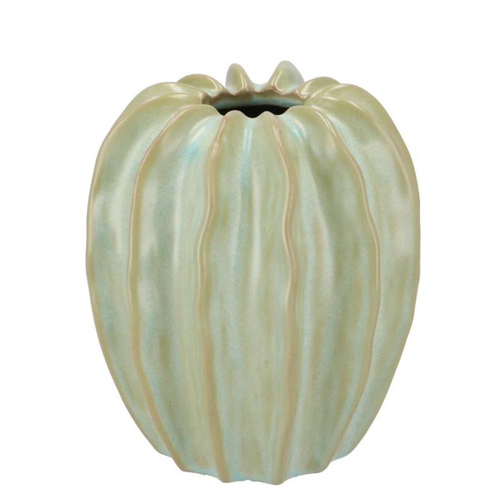 Keramik Vase Structure grün 20x20x23cm