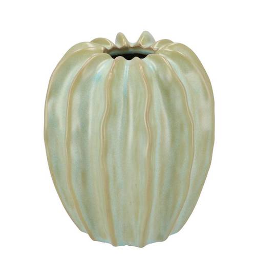 Keramik Vase Structure grün 20x20x23cm