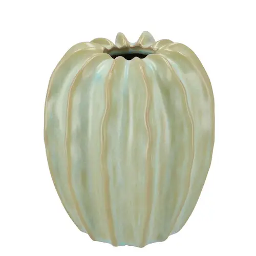 Keramik Vase Structure grün 20x20x23cm