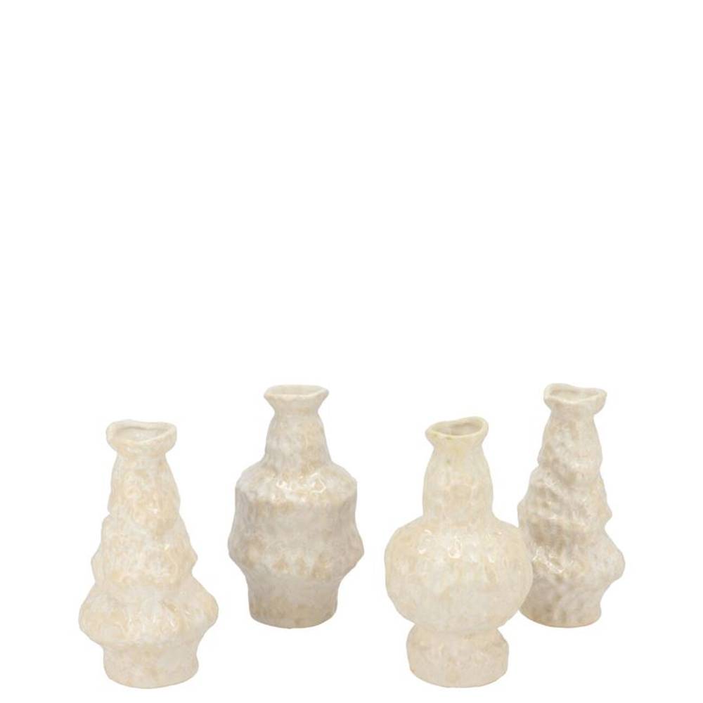 Keramik Vase Maysa mix creme 08x08x11cm 