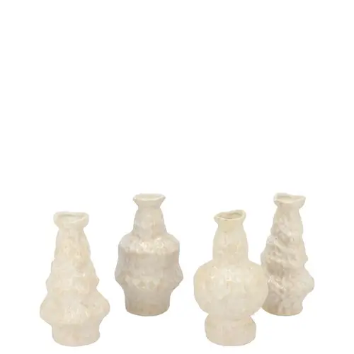 Keramik Vase Maysa mix creme 08x08x11cm 