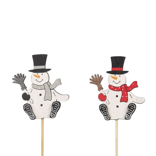 Schneemann Holz 6cm L20cm