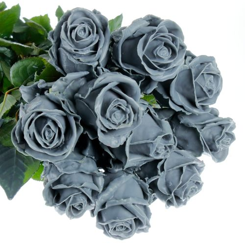 Rose grau Wachs (W53) 70cm