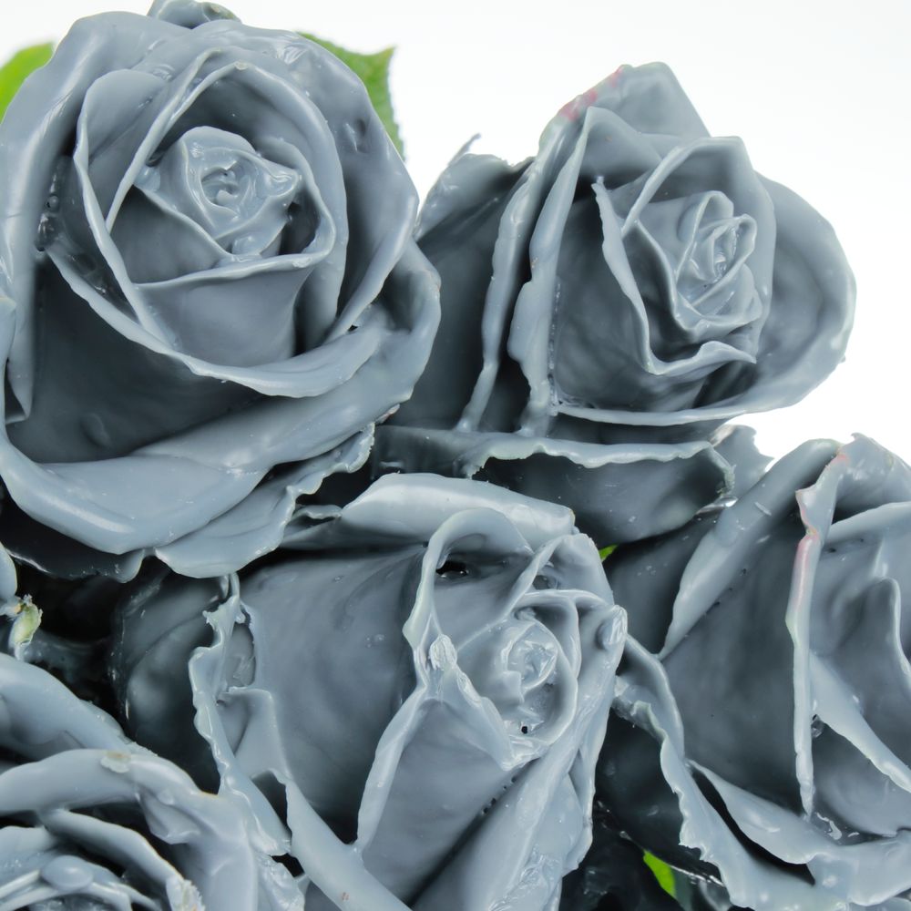 Rose grau Wachs (W53) 70cm