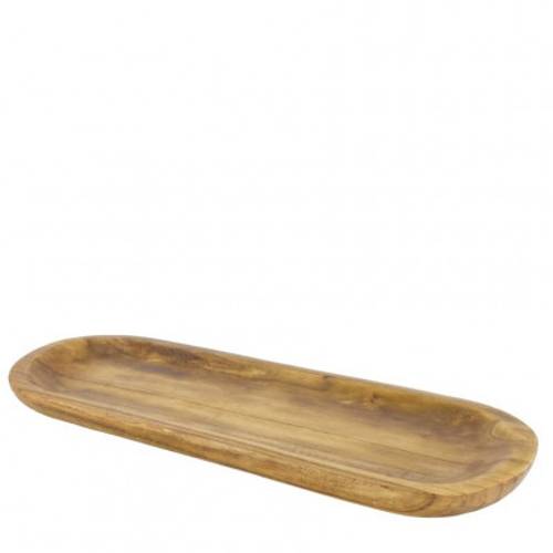 Holz Schale Paulownia braun 58x22x04cm