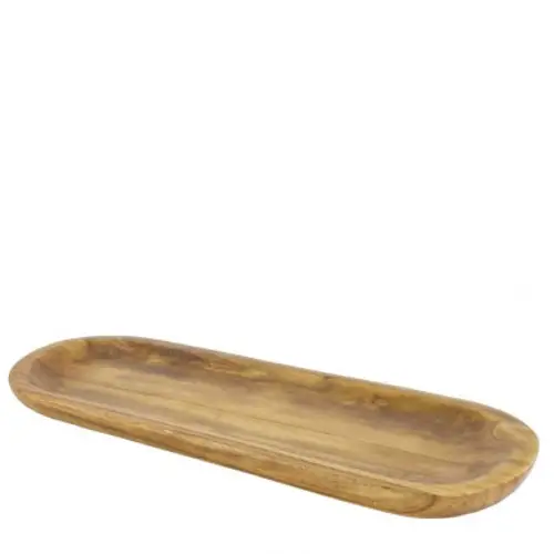 Holz Schale Paulownia braun 58x22x04cm