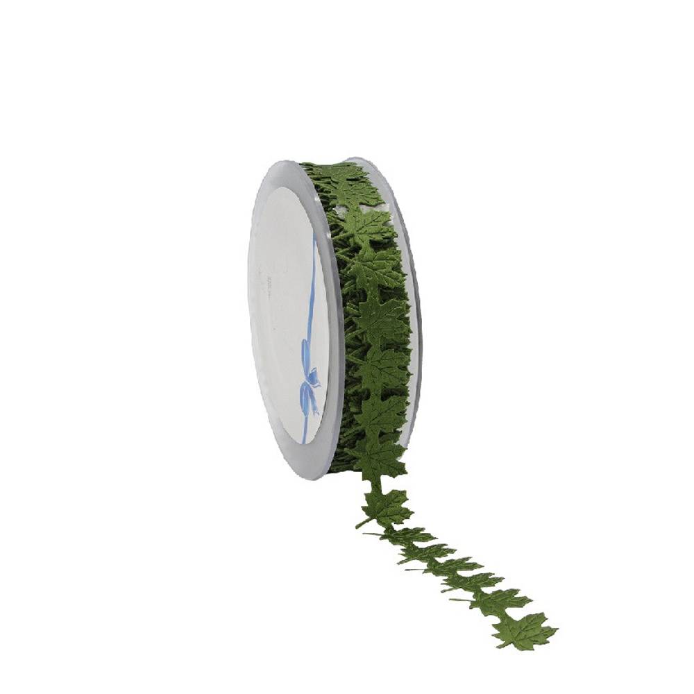 Band Herbstblatt grün 20mm 14m