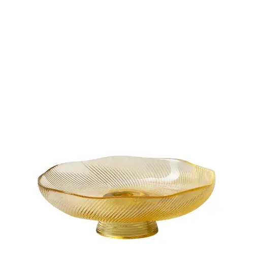 Glas Schale Florieke gelb D18.5cm H07cm