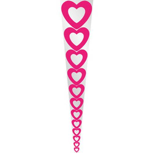 Tüte 1Rose Herz rot 54x12x03cm x50 